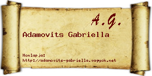 Adamovits Gabriella névjegykártya